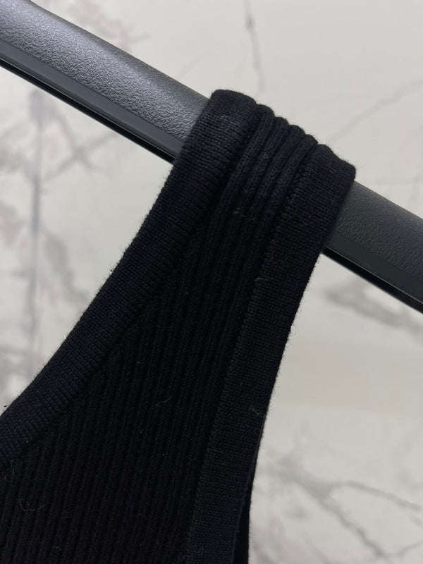 Fendi Knitted Vest Black Cotton