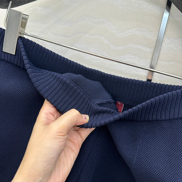 Gucci Knitted Shorts Dark Blue Viscose
