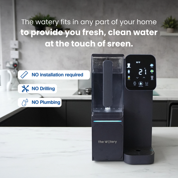 Watery PureHeat RO Dispenser – Osmosi inversa a 4 stadi + Monitoraggio della qualità dell'acqua