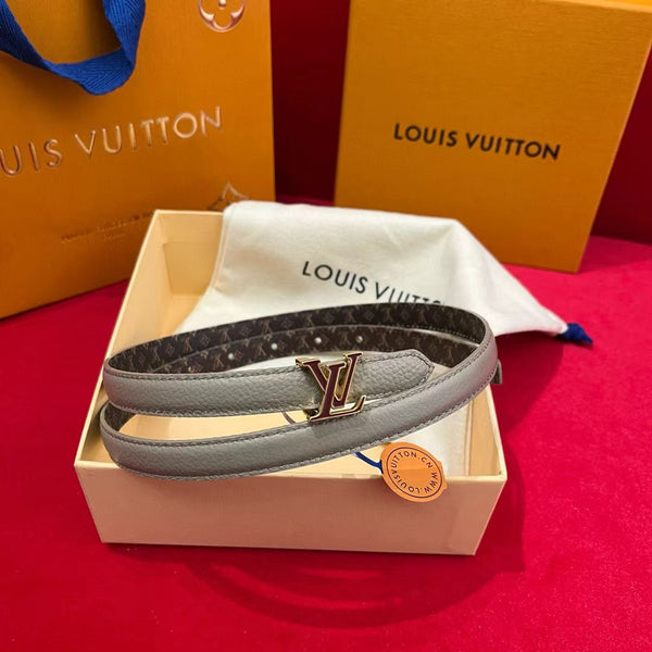 LV Double-sided belt Initiales Monogram Canvas & Leather