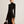 Stand-Collar Pleated Slit Jersey Dress