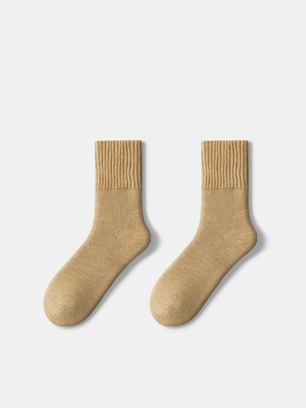 Fuzzy Wool-Blend Crew Socks