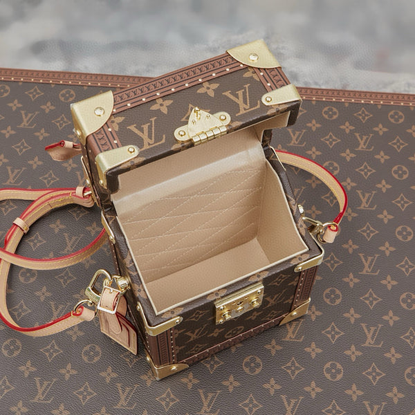MINI RECTANGLE TRUNK 17 IN BROWN MONOGRAM CANVAS