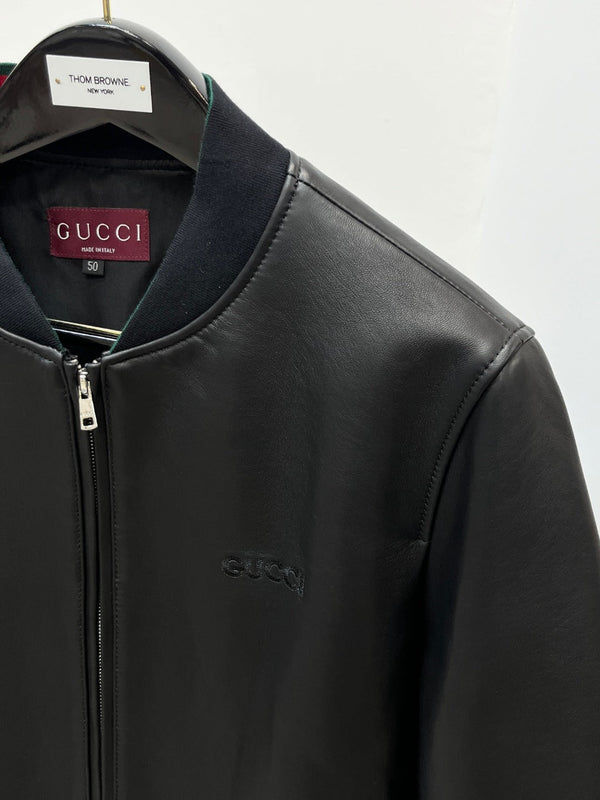 Gucci Nappa leather zip jacket