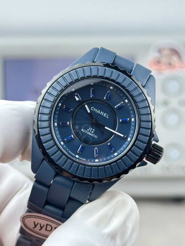 J12 33MM BLEU SAPPHIRE BEZEN BLUE CERAMIC STEEL