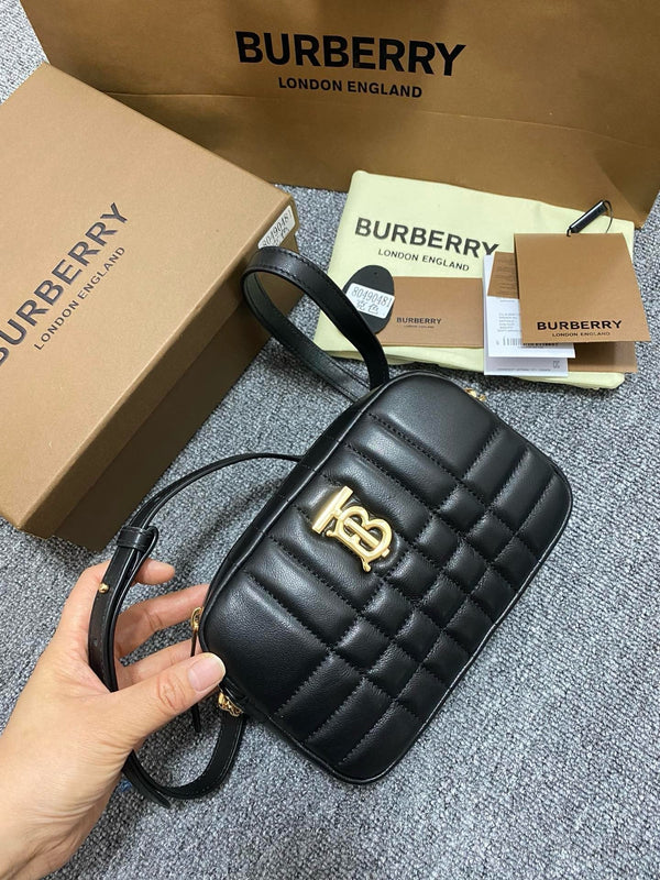 Burberry 2025 Lola Camera Bag Black Quilted Lambskin