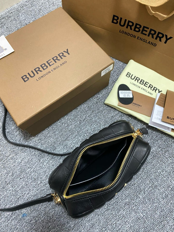 Burberry 2025 Lola Camera Bag Black Quilted Lambskin