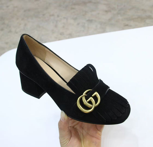 GG 26ss Marmont Loafer Black Suede