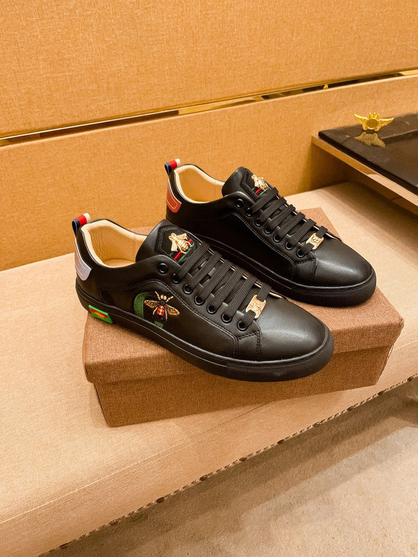GG ACE EMBROIDERED BLACK BEE