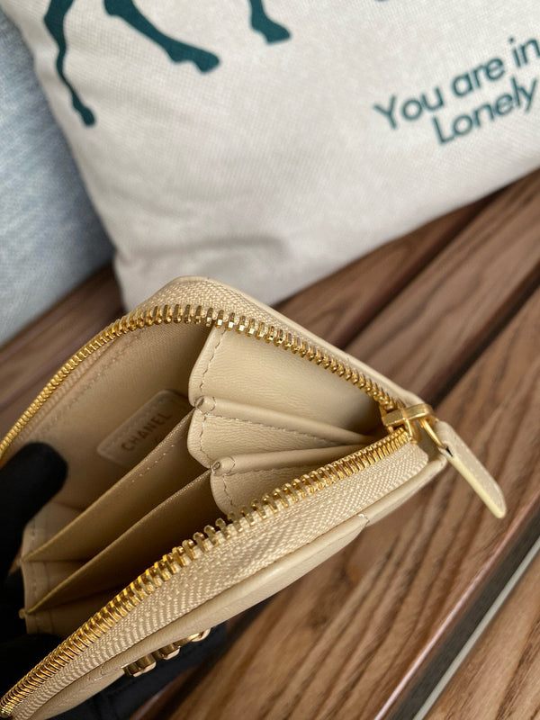 CC 19 Zipped Coin Purse Lambskin