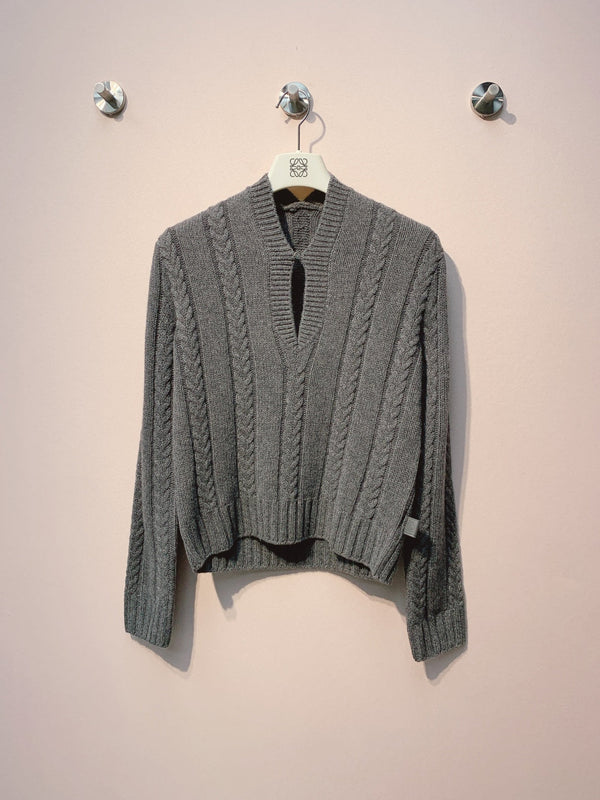 Loewe 2025 Sweater Gray and Brown Wool 315946