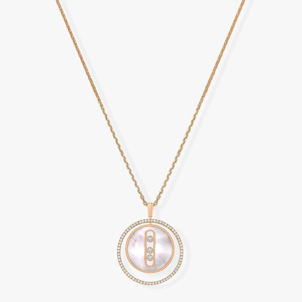 LUCKY MOVE MM NACRE BLANCHE DIAMOND NECKLACE