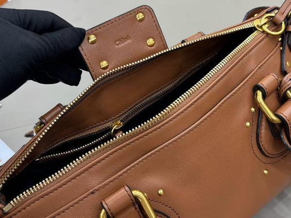 Chloe 2025 Paddington Bag Brown Grained Leather