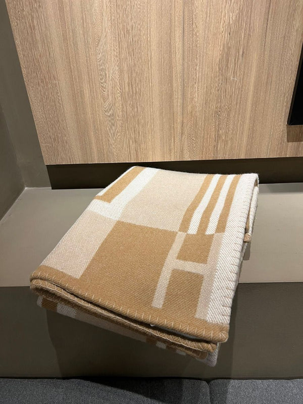 HM Ithaque Blanket Beige Wool Cashmere