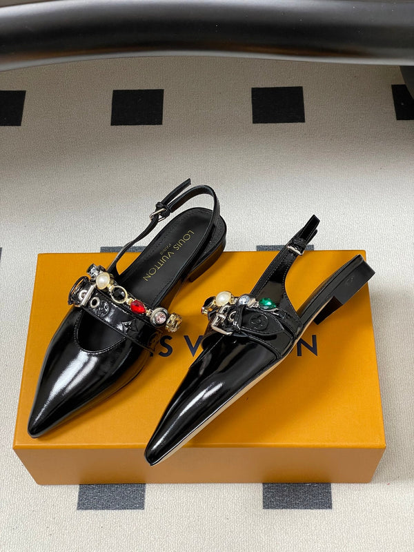 LV 2026 Vibe Slingback Flat Ballerina Cowhide 593439