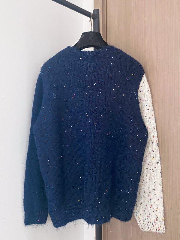 Dior 2025 Star Sweater Red and Blue Wool