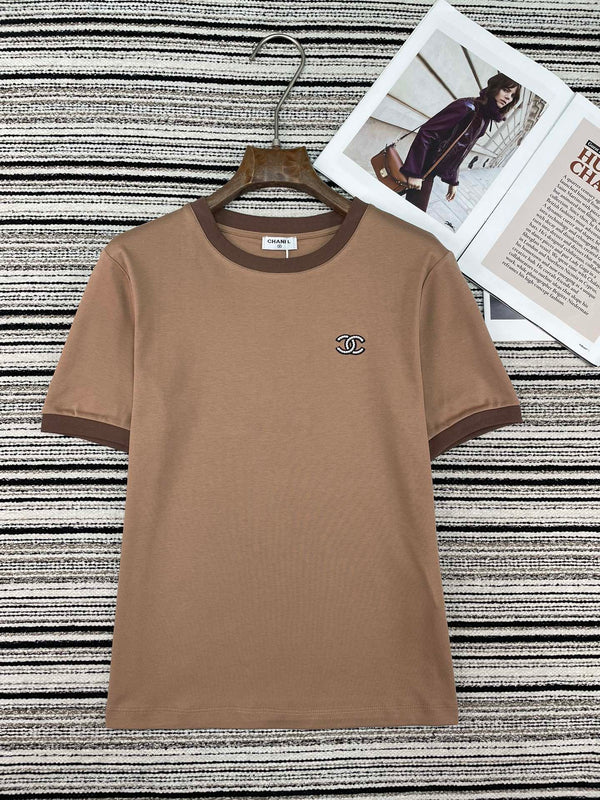 Chanel 2026 Round Neck T-shirt Cotton