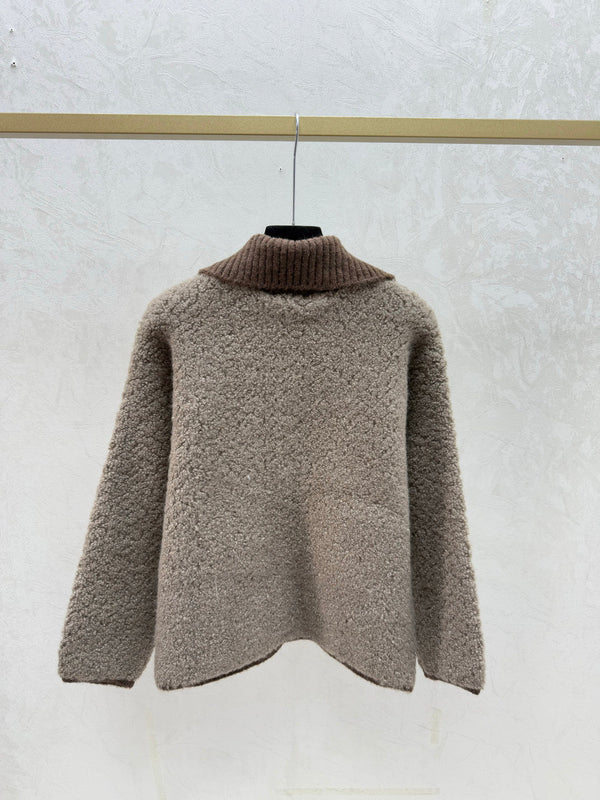 Chanel 2025 Jacket Brown and White Wool 716297