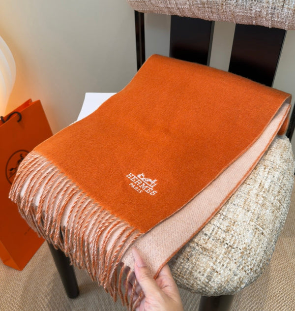 HM Scarf 190 CM Orange Wool 969469