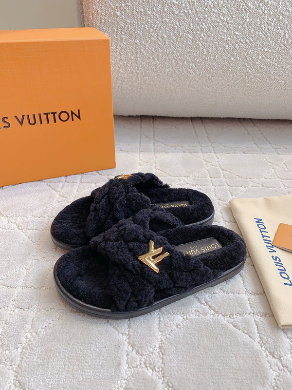 LV Bliss Comfort Mule Black Wool