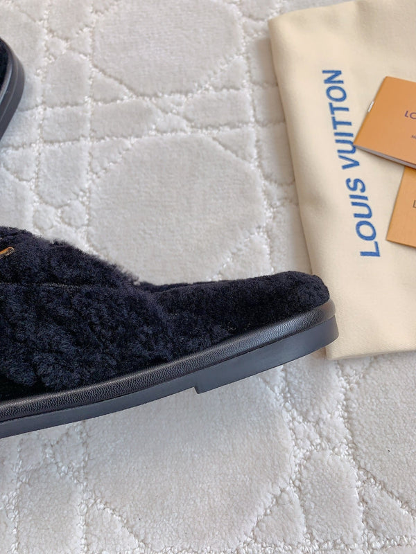 LV Bliss Comfort Mule Black Wool