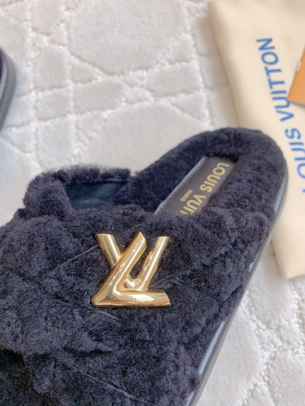 LV Bliss Comfort Mule Black Wool