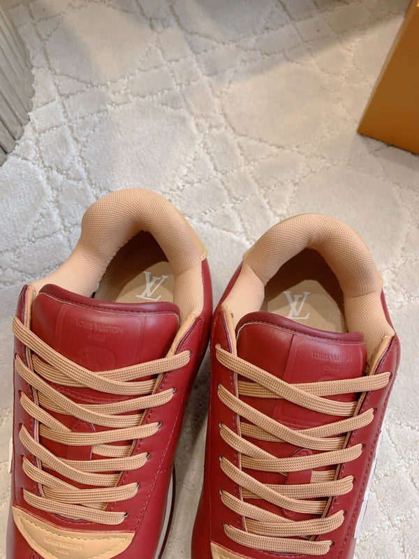 LV BUTTERSOFT Sneaker Red Monogram-Printed Lambskin 516884