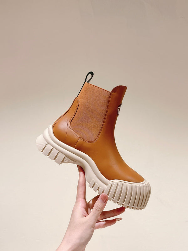 LV Ruby Flat Ankle Boot 50mm Light Brown Cowhide 450432