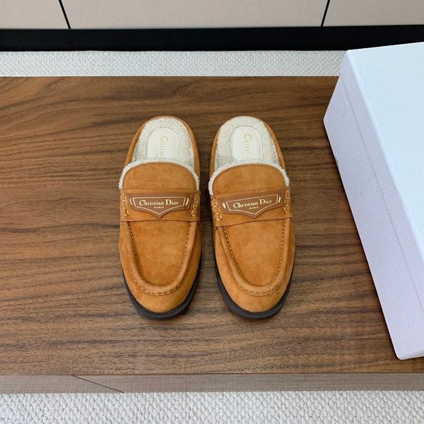 CD Dior Boy Mule Beige Suede Goatskin