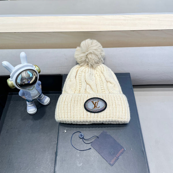 BEANIE HAT IN BEIGE WOOL 433484