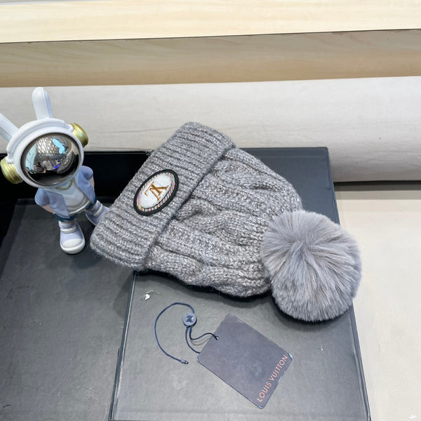 BEANIE HAT IN GRAY WOOL 433485