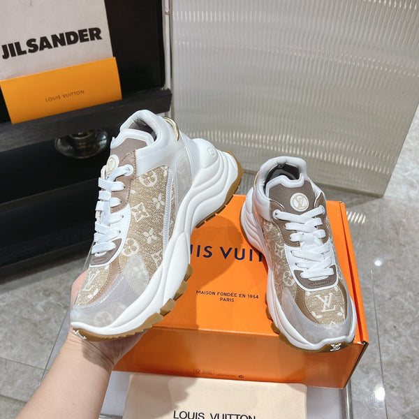 LV Run 55 Sneaker 50mm Brown Monogram Jacquard Fabric