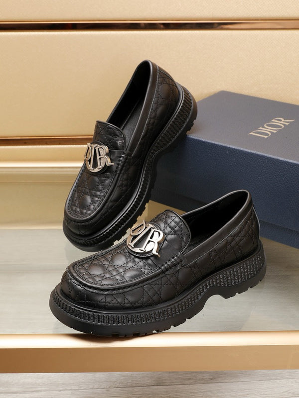 CD EXPLORER LOAFER BLACK EMBROIDED CALFSKIN