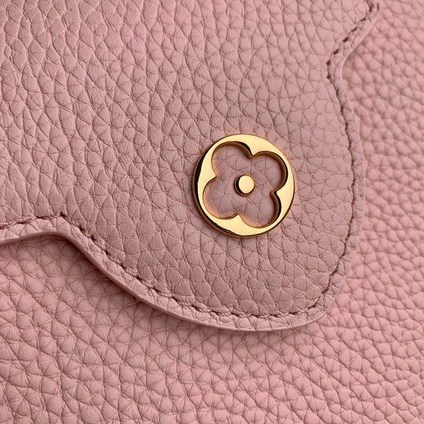 capucines bb 27 rose pink taurillon leather gold hardware
