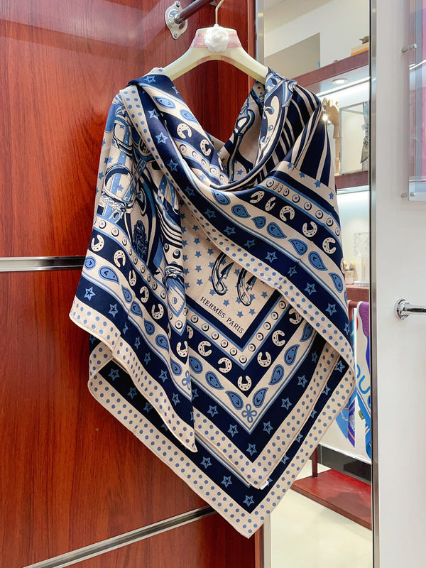 Cheval Punk Bandana Scarf 135 CM In Colorful Cashmere And Silk 304388
