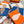 Diamond Shaped Scarf 186 CM In Orange Mix White Cashmere 373671