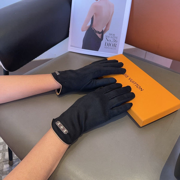 LV GLOVES IN BLACK WOOL 467979