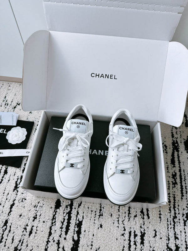CC Sneaker In White Lambskin 144511