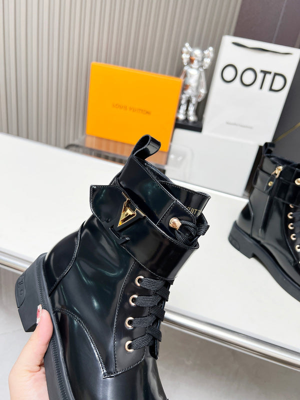 LV Citizen Boots Glossy Black Cowhide