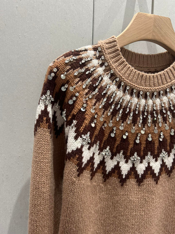 Gucci Sweater Brown Wool 208803