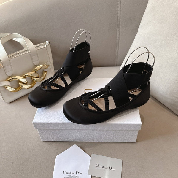 CD 26s Shade Ballet Flats Black Satin 939599