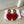 ALAIA FLAT MULE IN CHERRY RED SUEDE