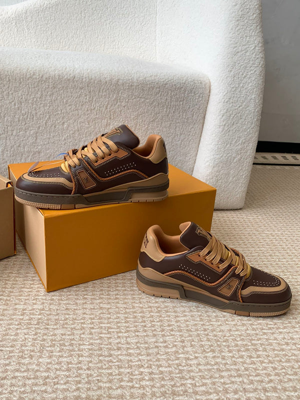 LV Trainer Sneaker Dark Brown Cowhide