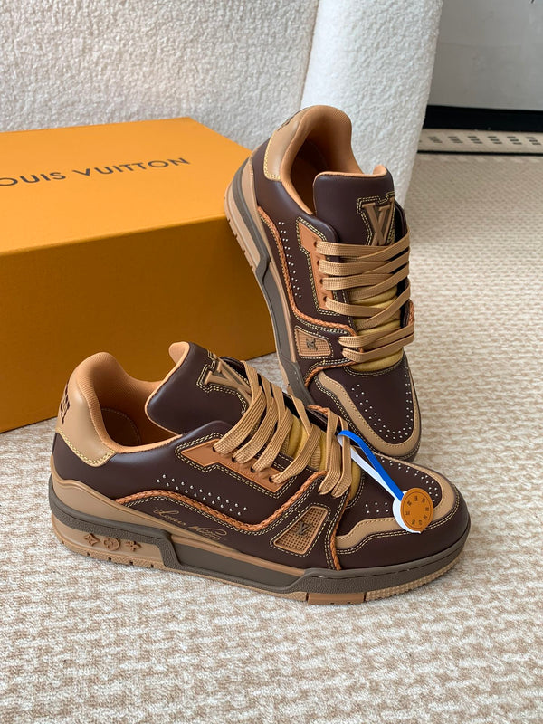 LV Trainer Sneaker Dark Brown Cowhide