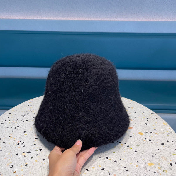 BUCKET HAT IN BLACK LAMB FUR 422036