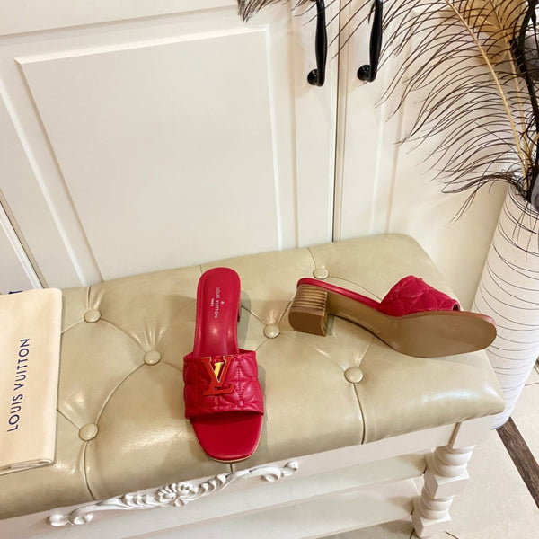 LV Neo Revival Mule 55mm Red Pink Lambskin