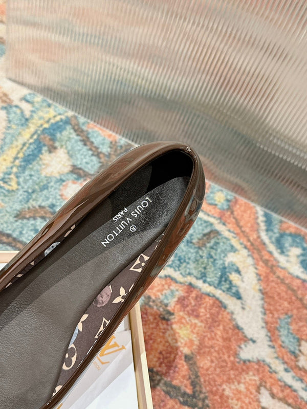 LV Popi Flat Ballerina Brown Cowhide