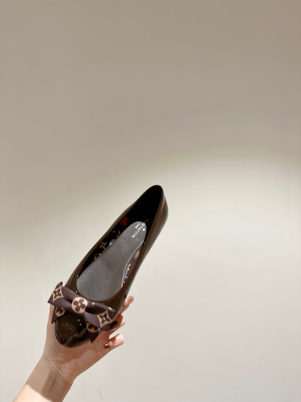 LV Popi Flat Ballerina Brown Cowhide