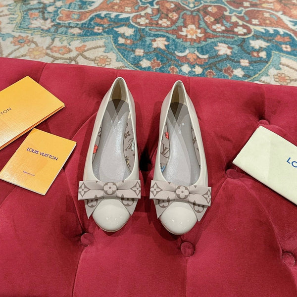 LV Popi Flat Ballerina Cosmic Latte Cowhide