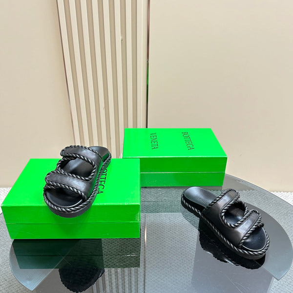 jack flat mule black lambskin